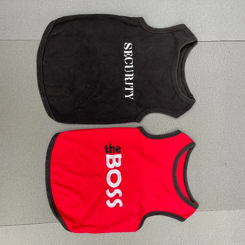 2 pack midium dog graphic vest